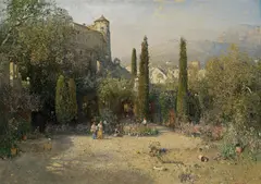 Robert Russ, Garden in the Etsch valley (Trento), c. 1906, oil on canvas