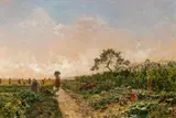 Max Suppantschitsch, The harvest season, c. 1910, oil on cardboard