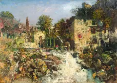 Robert Russ, Mill near Arco, c. 1918, oil on canvas