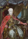 Luigi Aspetti, Joseph II., Holy Roman Emperor, in his coronation robes, oil on ivory (damaged)