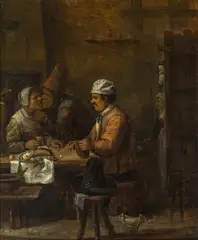 Joos van Craesbeeck, Im Wirtshaus, Öl auf Holz