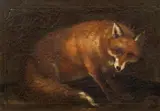 Fox by attributet to Heinrich Lihl, oil on canvas, sold Feb 2016