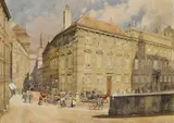 Franz Kopallik, Wien, Palais Lobkowitz, Aquarell auf Papier
