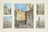Anton Hans Karlinsky, Konvolut: 5 Wienansichten, 1938, Aquarell auf Papier