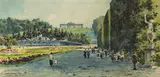 Paul Kaspar, Park of Schönbrunn Palace, 1924, watercolour on paper