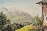 Johann Ender, Mountainlandscape, watercolour on paper