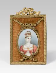 Veber, Pauline Borghese, née Bonaparte, miniature painting on ivory