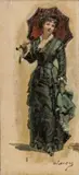 Vittorio Matteo Corcos, Elegante Dame mit Sonnenschirm