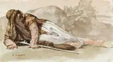 Resting Arab by Alphons Leopold Mielich, 1909, watercolour on paper, offered Feb 2016