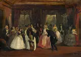 Hermann Kowalsky, Ball society, oil on canvas
