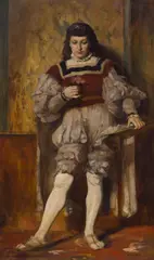 Franz Rumpler, A page delivering a gift, oil on canvas