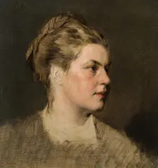 Hans Canon, Female portrait, oil on canvas