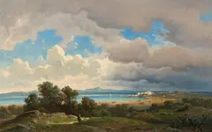 Josef Mayburger, Blick auf den Ammersee, Öl auf Leinwand