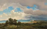Josef Mayburger, Blick auf den Ammersee, Öl auf Leinwand