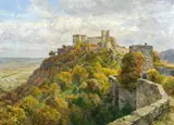 Hugo Darnaut, Landscape with ruin in fall, 1935, oil on canvas