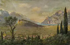 Andreas Roth, Riva am Gardasee, 1914, Öl auf Leinwand, ungerahmt