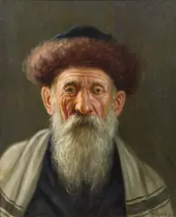 Konstantin Szewczenko, Portrait of a rabbi, oil on panel