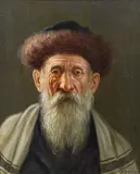Konstantin Szewczenko, Portrait of a rabbi, oil on panel