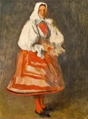 Franz Rumpler, Female farmer, 1888, oil on panel