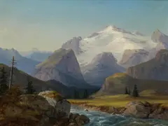 Markus Pernhart, Hochalmspitze, Öl auf Leinwand