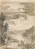 Markus Pernhart, Skizzenbuch: Ansichten aus Kärnten (25 Blätter), 1840-1843, Bleistift auf Papier, gebunden