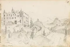 Josef Willroider, Konvolut: 2 Skizzenbücher mit Figurenstudien (19 Blätter) und Landschaften (39 Blätter), 1858, Bleistift auf Papier, gebunden