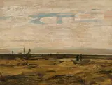 Ludwig Willroider, Küstenlandschaft, Öl auf Holz