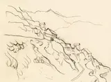 Herbert Boeckl, Erzberg at Eisenerz, c. 1941, charcoal on paper