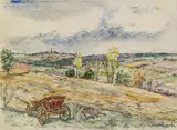 Anton Peschka, Ulrichsberg in Oberösterreich, pencil, watercolour on paper