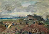 Oskar Laske, Ollersbach, Aquarell auf Papier