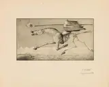 Alfred Kubin, Hans von Weber-Mappe mit 15 Faksimiledrucken nach Federzeichnungen des Künstlers ("Des Menschen Schicksal", "Die Stunde der Geburt", "Der Angstschrei", "Das Pendel", "Der Schwächling", "Macht", "Epidemie", "Hungersnot", "Der Krieg", "Wissenschaft", "Das Grausen", "Die Todesstunde", "Der beste Arzt", "Vergessen - Versunken", "Nach der Schlacht")