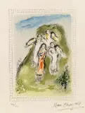 Marc Chagall, Les trois Anges, 1980, Farblithografie auf Velin d'Arches