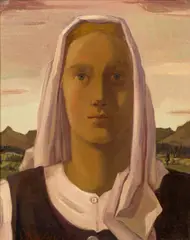 Franz Walchegger, Tirolerin, 1944, Öl auf Leinwand