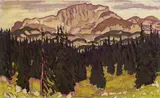 Ferdinand Andri, Landscape, oil on board