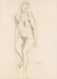Ernst Paar, Akt, 1950, Bleistift auf Papier