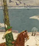 Friedrich Erler, Ride in winter (Stephaniereiter), c. 1928, oil on canvas