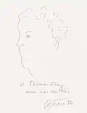 Fernando Botero, Porträt Thomas Frey, 1986, Kugelschreiber auf Papier