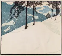 Josef Stoitzner, Tauern, 1928, Holzschnitt auf Papier
