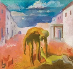 Georg Jung, Odysseus´ home coming, 1947, oil on canvas