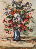 Lovis Corinth, Still life with flowers, oil on canvas