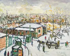 Charles Malle, Barrière de Montreuil, Öl auf Leinwand