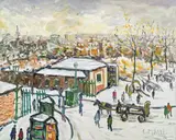 Charles Malle, Barrière de Montreuil, Öl auf Leinwand