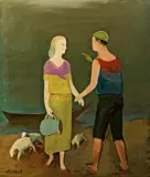 Georg Merkel, Jacob and Rachel, oil on canvas