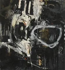 Black Thirst by Franco Kappl, 1991, Collage und Mischtechnik auf Leinwand, sold Feb 2016