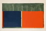John Hoyland, Large Swiss Orange and Blue
