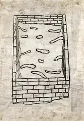 Werner Reiterer, o.T., Überarbeiteter, collagierter Druck; Auflage: E.A. 1/3