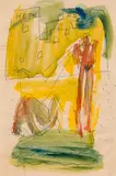 Siegfried Anzinger, o.T., 1983, Mischtechnik auf Papier