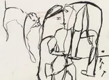 Franz Blaas, o.T., 1985, Kohle auf Papier