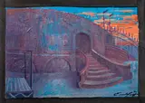 Ernst Fuchs, Bühnenentwurf für die Oper "Carmen, 1972, Mischtechnik auf Papier