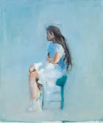 Dalia Königsblau by Marie Luise Lebschik, 1997, Öl auf Leinwand, sold Feb 2016